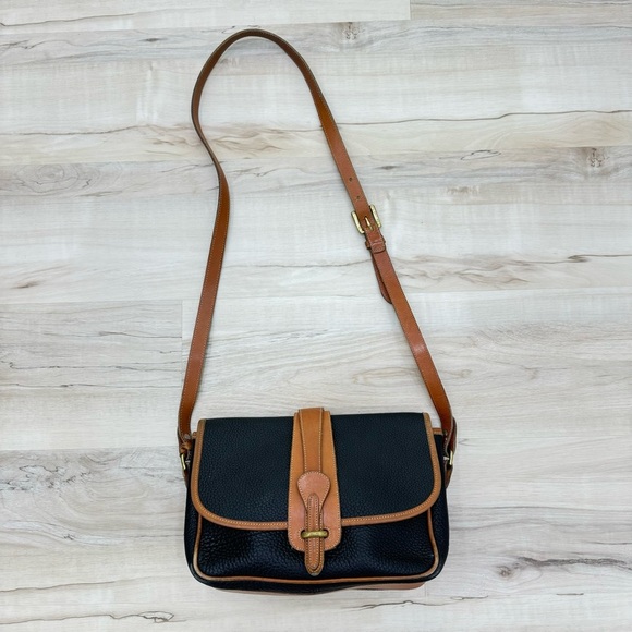 Vintage Dooney & Bourke All Weather Leather Equestrian crossbody Handbag purse - Picture 3 of 13